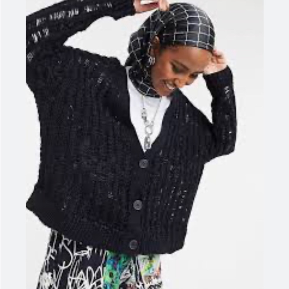 Factorie women’s Long sleeves chunky oversized Cardigan Size Medium NWOT🎄